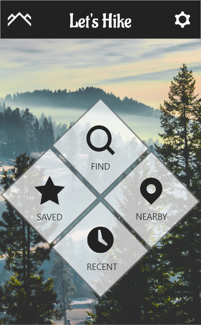 Homepage from the prototype
