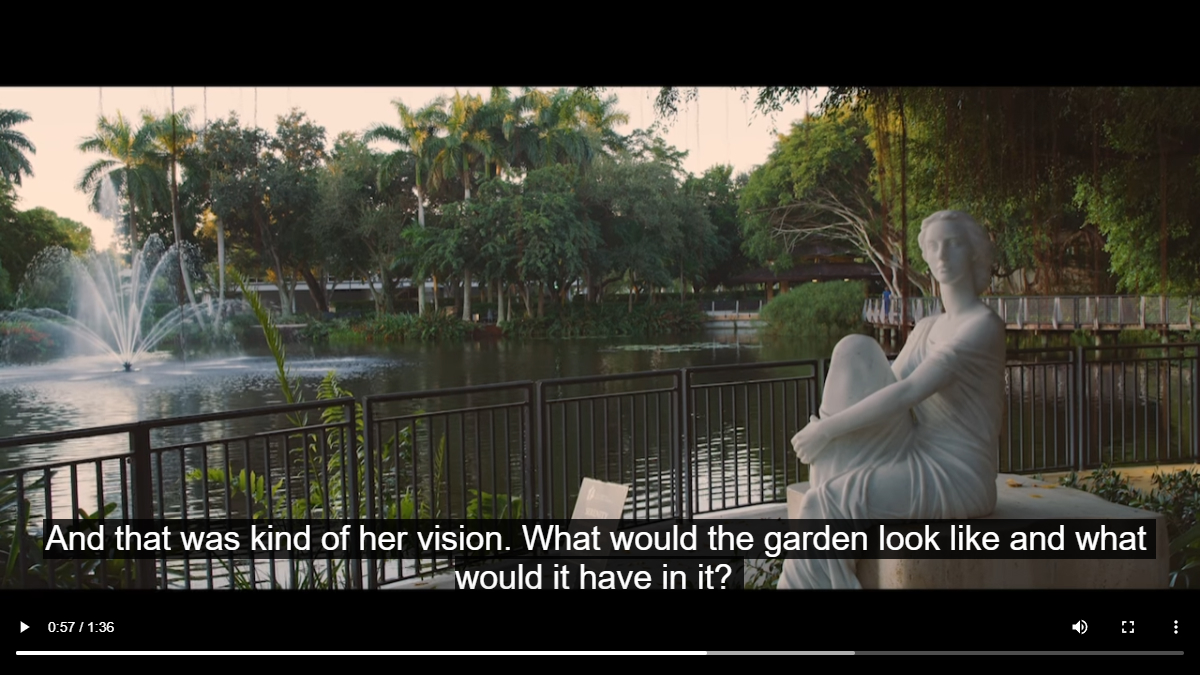Closed captioning within a video