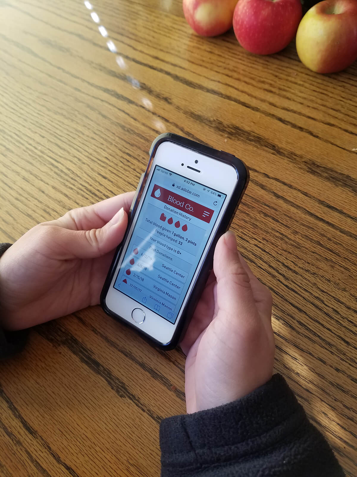 A user testing the prototype